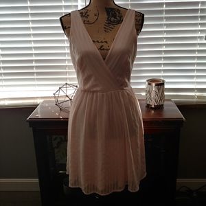 Miin blush pink pleated dress